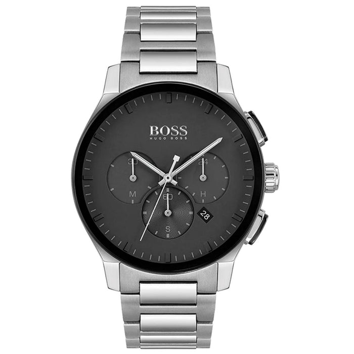 Hugo Boss Master Black Chronograph – Stainless Steel Bracelet 1513762 - Authentic