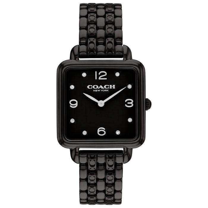 Coach Black Square Women’s Watch with Crystal Hour Markers 14504533 - Authentic