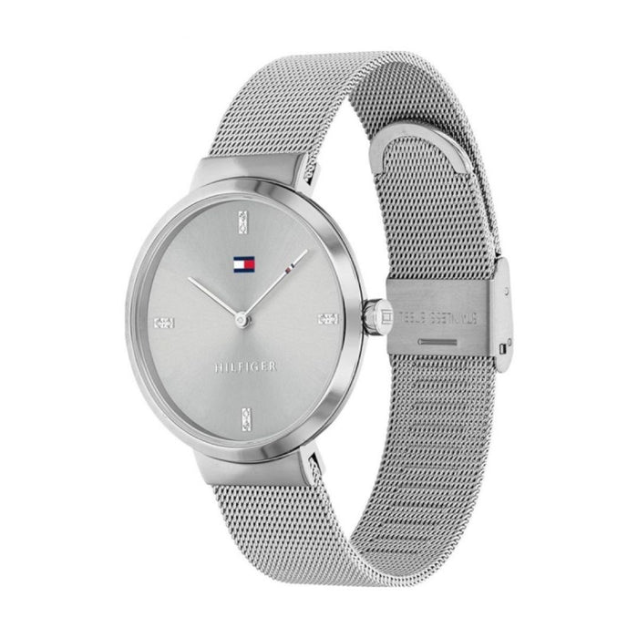 Tommy Hilfiger Women’s Silver Mesh Minimalist Watch 1782220 - Authentic