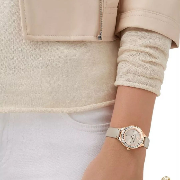 Swarovski Women’s Rose Gold Crystal Bezel Watch – Swiss Made 5261481 - Authentic