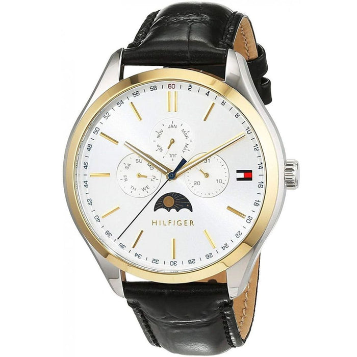 Tommy Hilfiger Men’s Classic Moonphase Watch – Gold & Silver Case 1791305 - Authentic
