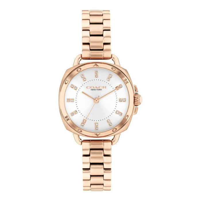 Coach New York Rose Gold Women’s Watch – White Dial & Crystal Hour Markers 14504154 - Authentic