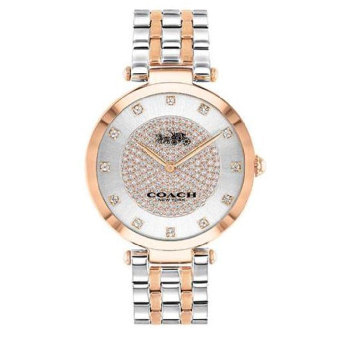 Coach Two-Tone Rose Gold & Silver Women’s Watch with Crystal Dial 14503644 - Authentic