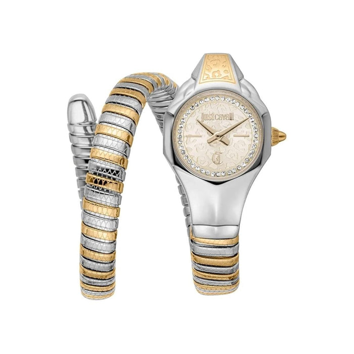 Just Cavalli Serpente Two-Tone Gold & Silver Women’s Watch JC1L354M0055 - Authentic