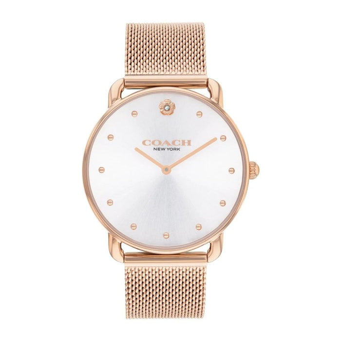 Coach Rose Gold Mesh Strap Watch – Minimal Elegant Design - 14504209 - Authentic