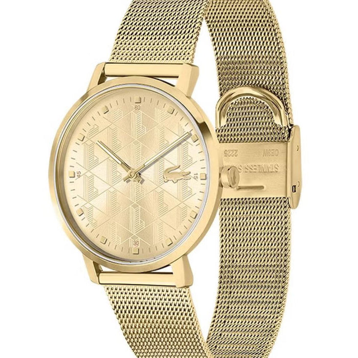 Lacoste Women’s Vienna Gold Mesh Watch - 2001309 - Authentic