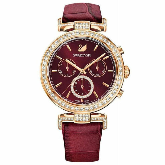 Swarovski Octea Lux Chronograph Burgundy Watch - 5416701 - Authentic