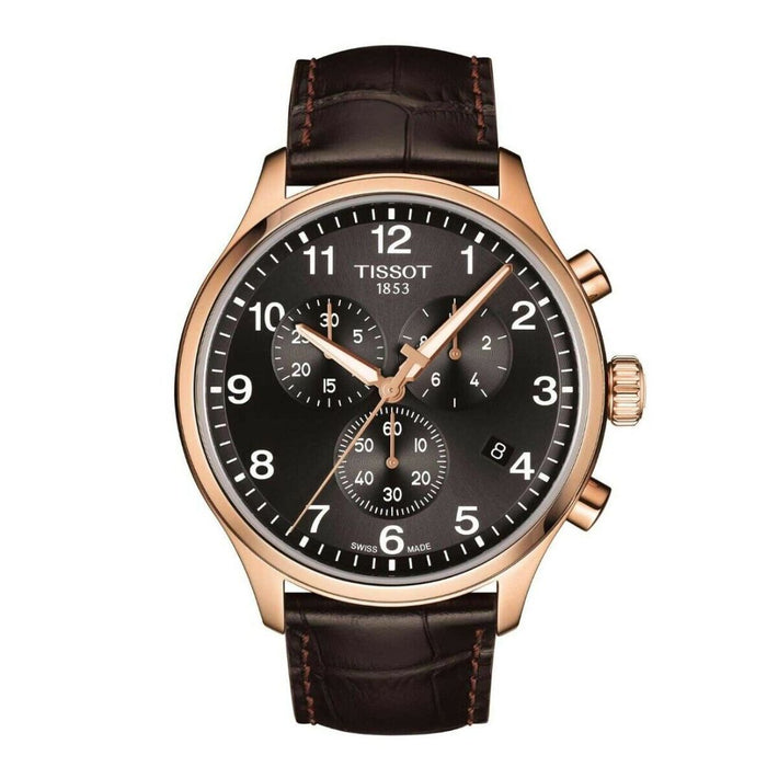 Tissot Chronograph Rose Gold Black Dial – Classic Sport t116.617.36.057.01 - Authentic