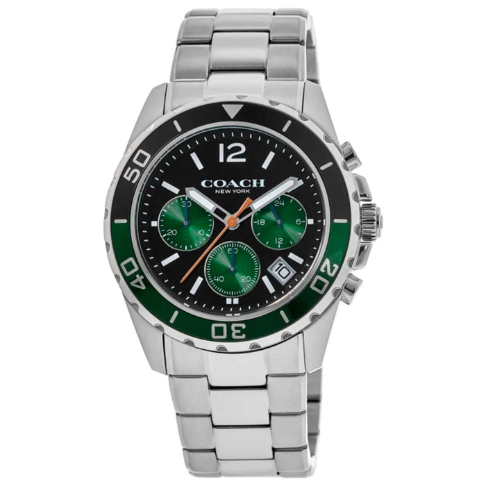 Coach Men’s Chronograph Watch – Stainless Steel Case & Bracelet, Black Dial 14602557 - Authentic