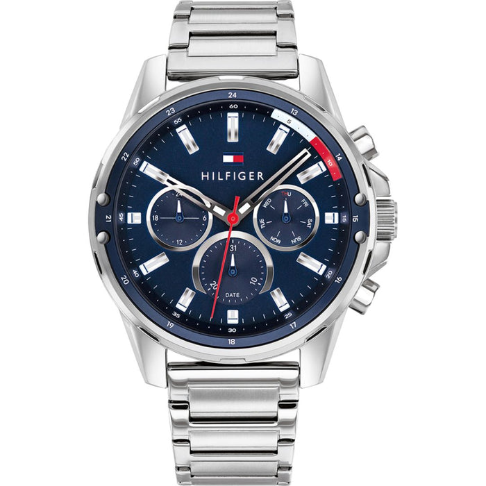 Tommy Hilfiger Men’s Chronograph Stainless Steel Watch – Blue Dial 1791788 - Authentic