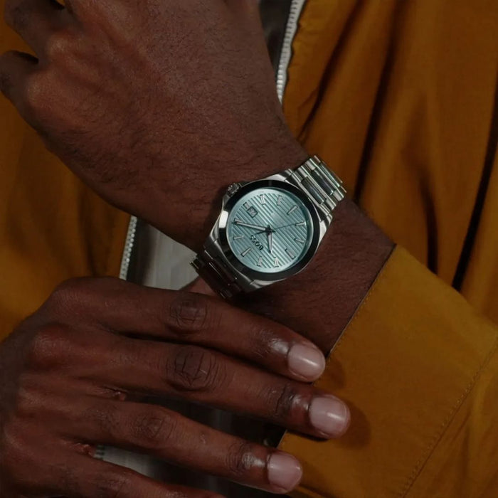 Hugo Boss Men's Stainless Steel Aqua Dial Date Watch 1514171 - Authentic