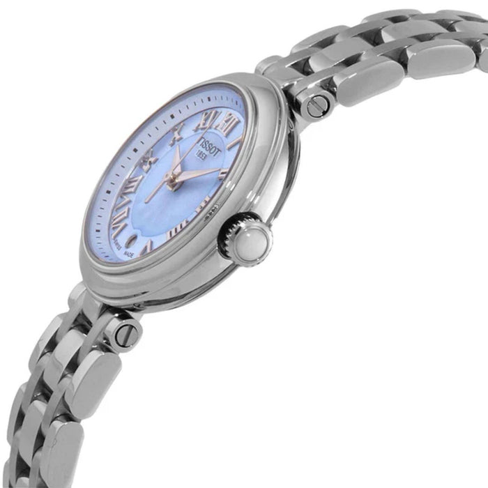 Tissot Flamingo – Ice Blue Dial 26MM | Stainless Steel | Elegant Ladies Watch T126.010.11.113.00 - Authentic