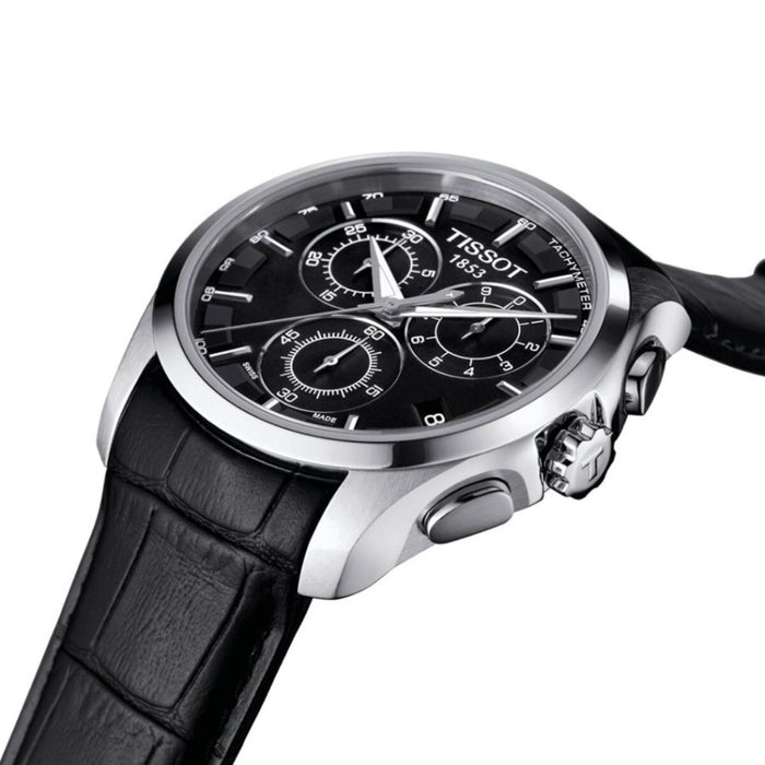 Tissot Chronograph – Black Dial / Leather Strap T035.617.16.051.00 - Authentic