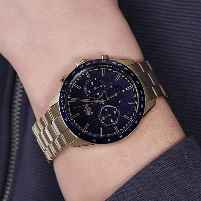 Lacoste Madrid Chronograph Gold-Tone Men’s Watch 2011096 - Authentic
