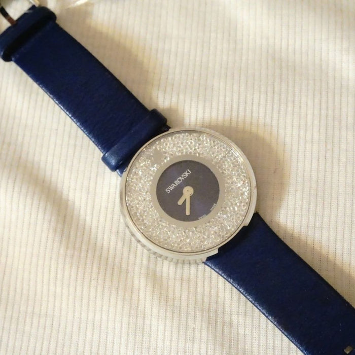 Swarovski Crystalline Aura Blue Leather Watch - 1184026 - Authentic