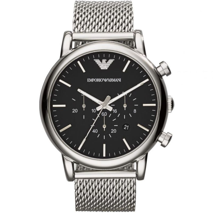 Emporio Armani Chronograph Stainless Steel Mesh Watch AR1808 luigi Authentic