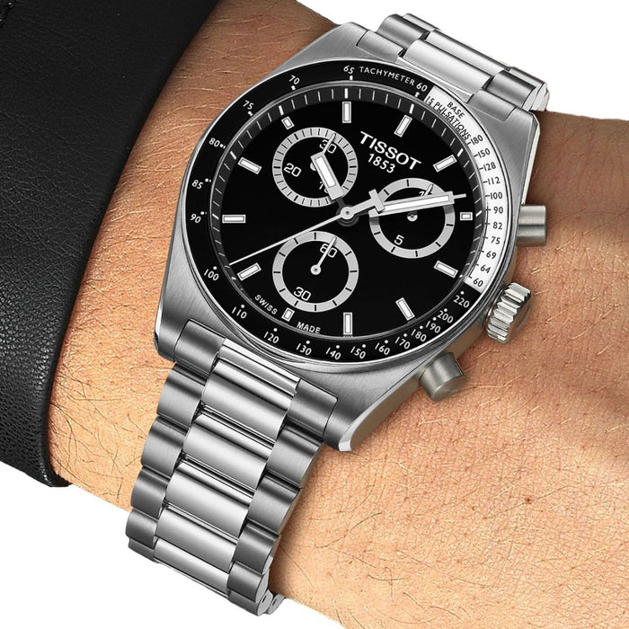 Tissot PRS 516 Chronograph Black Dial 42MM – Stainless Steel | Men’s Sport Watch t149.417.11.051.00 - Swiss Factory