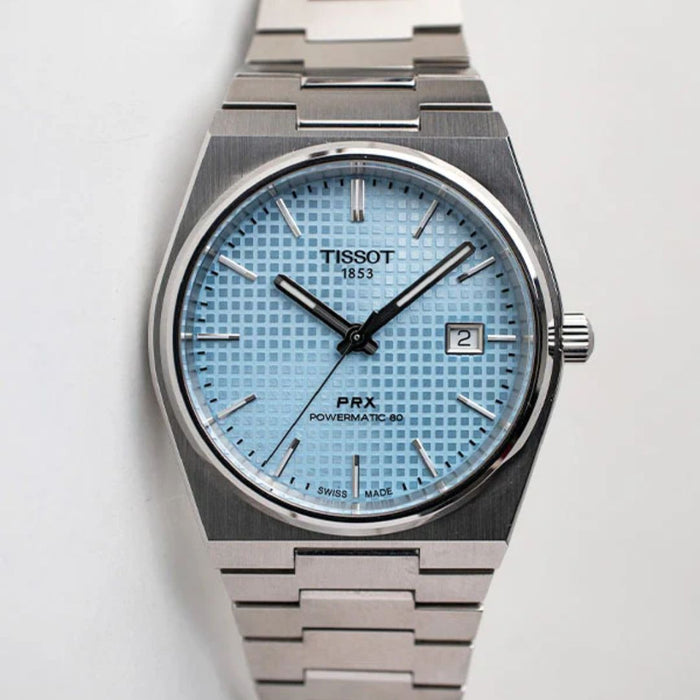 Tissot PRX Powermatic 80 Ice Blue Dial – Stainless Steel Bracelet t137.407.11.351.00 - Authentic