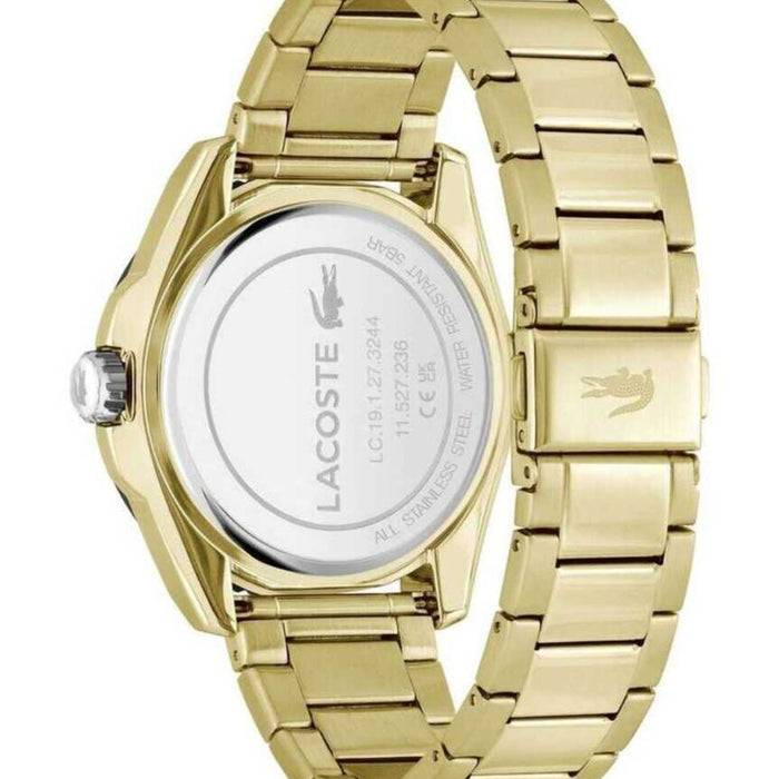 Lacoste Men's Key West Gold-Tone Black Dial Watch - 2011287 - Authentic