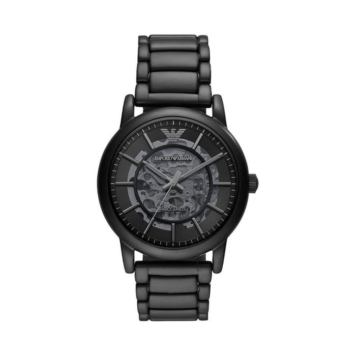 Emporio Armani Luigi Automatic Black Stainless Steel Watch - AR60045 - Authentic