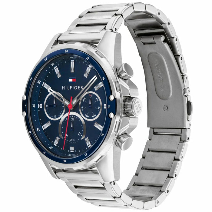 Tommy Hilfiger Men’s Chronograph Stainless Steel Watch – Blue Dial 1791788 - Authentic