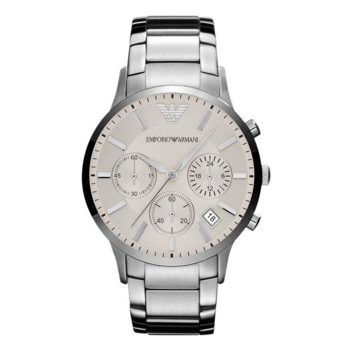 Emporio Armani 43mm Men's AR2458 Renato Dress Silver Watch MSRP - Authentic