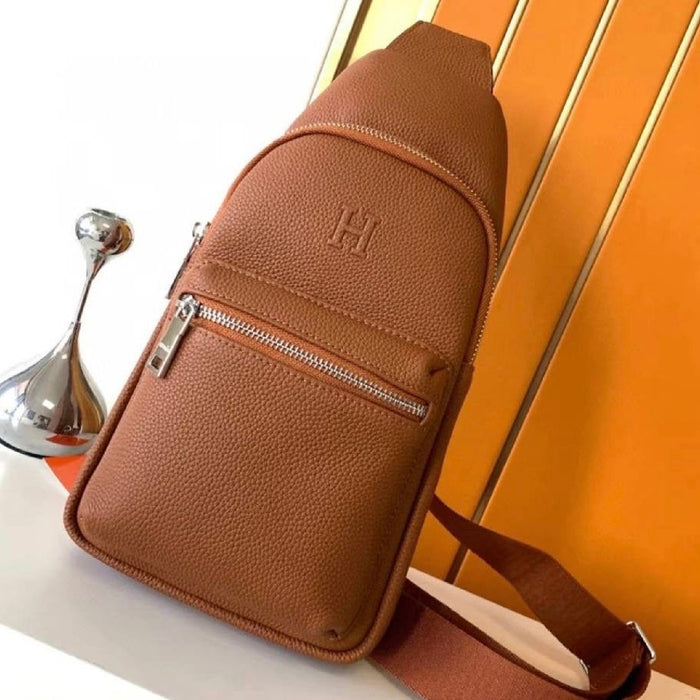 “H” Genuine Leather Chest Bag