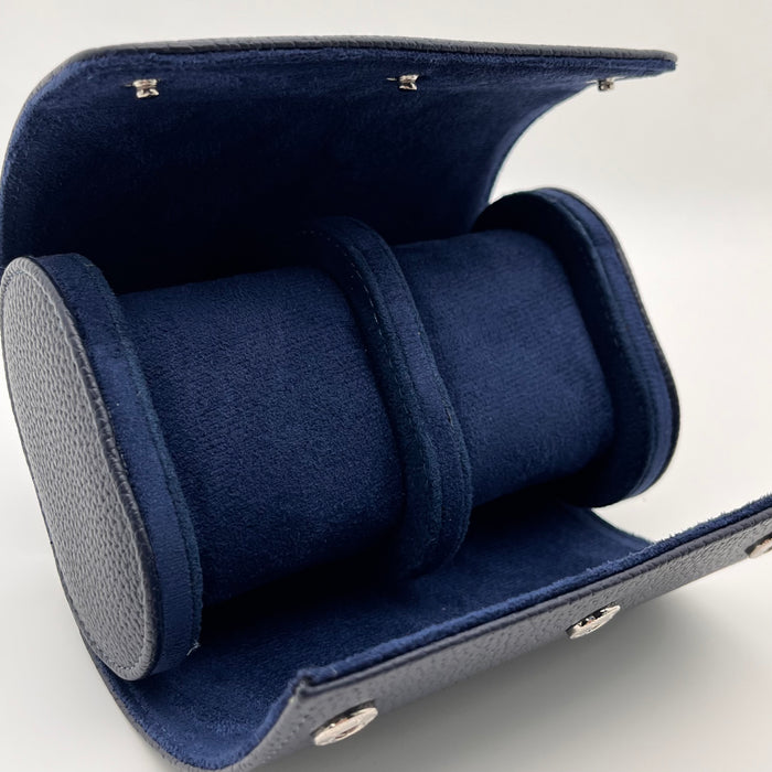 Portable Faux Leather 2-Slot Watch Storage Box