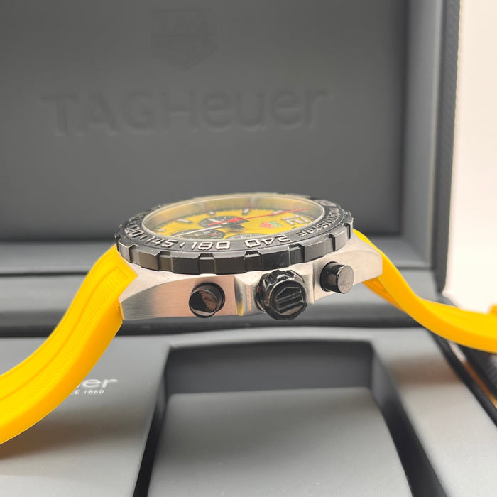 TAG Heuer Formula 1 Chronograph bold yellow dial and matching yellow rubber strap 43MM