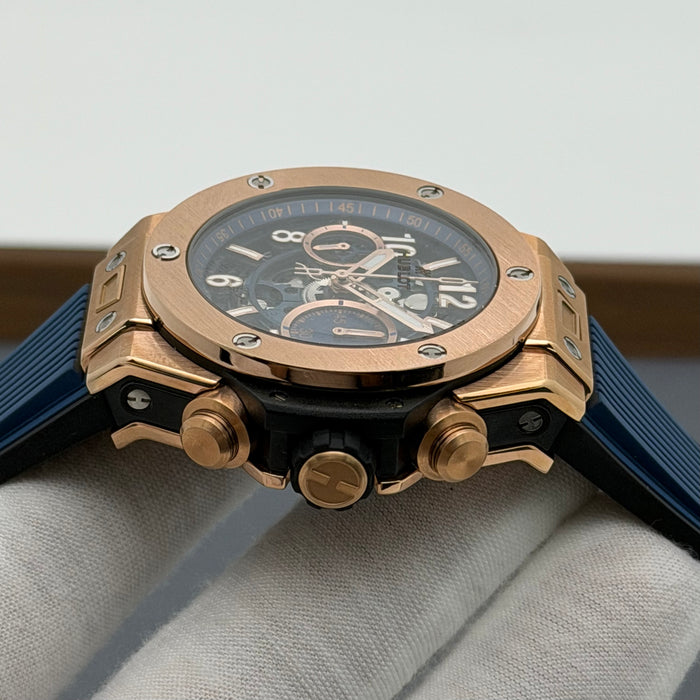 Hublot Big Bang Unico King Gold Blue - Swiss Super Clone