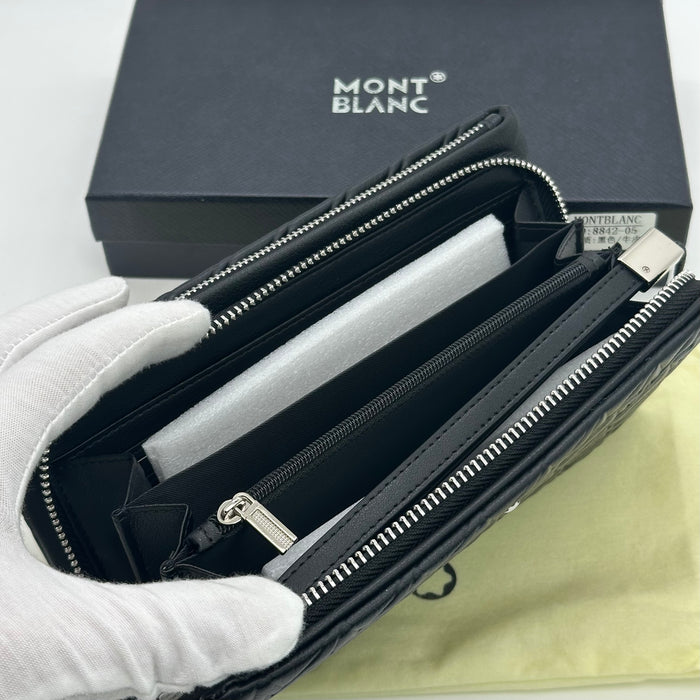 Montblanc Black Real Leather Wallet Bag. (Montblanc Collection)