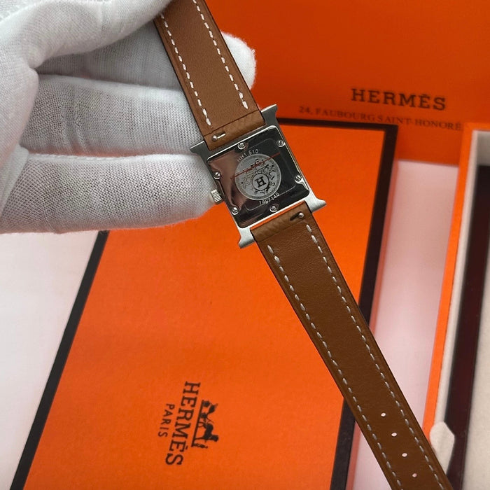 H Stress With Tan Strap Watch