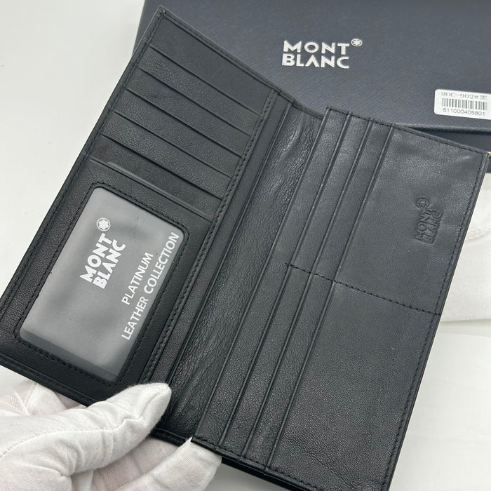 Montblanc Vertical Billfold Wallet Real Leather (Montblanc Collection)