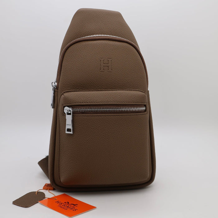 “H” Genuine Leather Chest Bag
