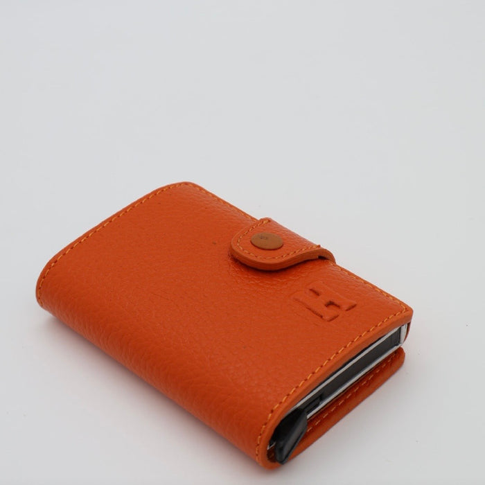 “H” Orange Leather Wallet