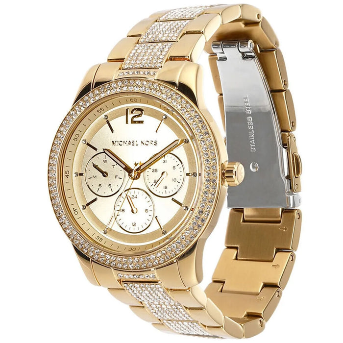 Michael Kors Tibby Multifunction Gold-Tone Stainless Steel Watch Authentic