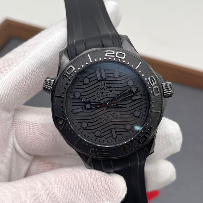 Omega Seamaster Diver 300M Co-Axial Master Chronometer "Black Black" Swiss Super Clone