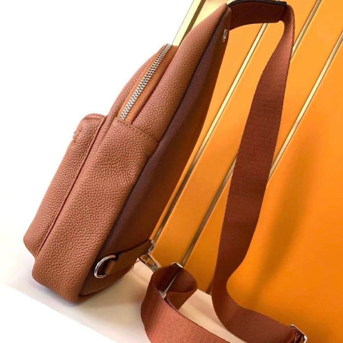 “H” Genuine Leather Chest Bag