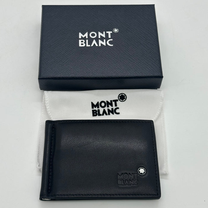 Montblanc Meisterstück black leather wallet with a money clip (Montblanc Collection)