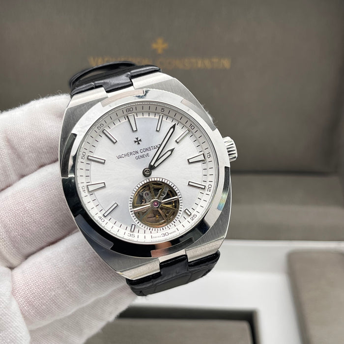Vacheron Constantin Overseas Tourbillon White Dial Stainless Steel Watch