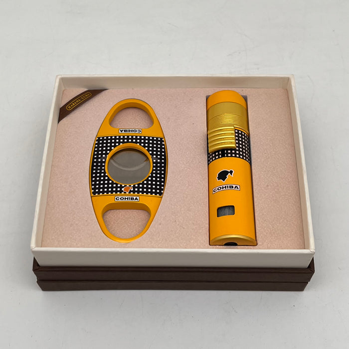 Cohiba Cigar Lighter and Cutter Gift Set