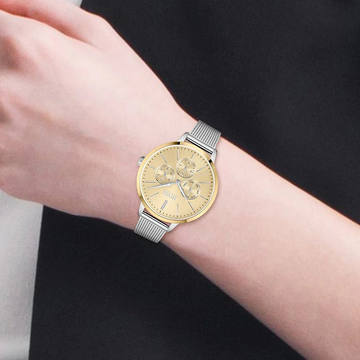 Hugo Boss Flawless Women's Chronograph – two Tone 1502600 - Authentic