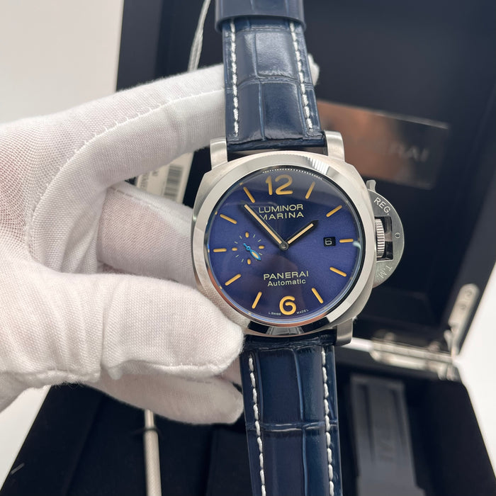Panerai Luminor Titanium watch 44mm blue dial and a matching blue strap