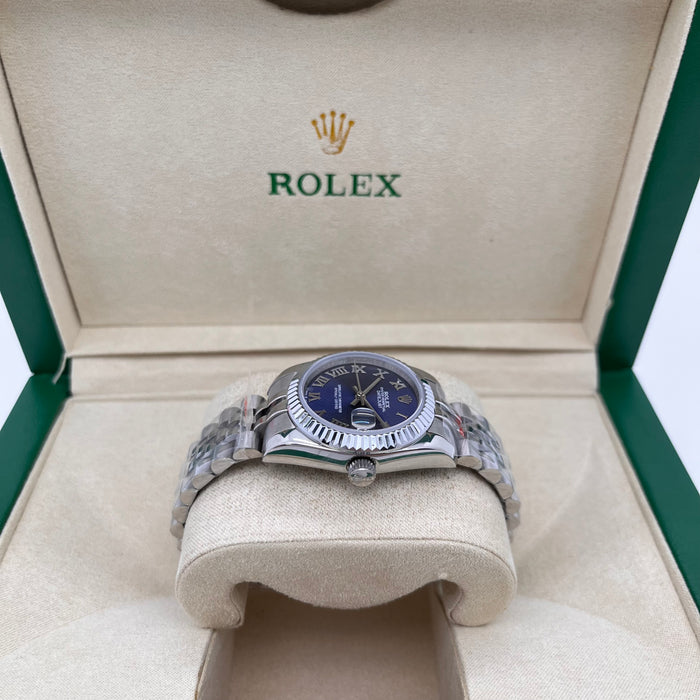 Rolex Datejust 31mm Oyestersteel Silver With Blue Dial (5A+)