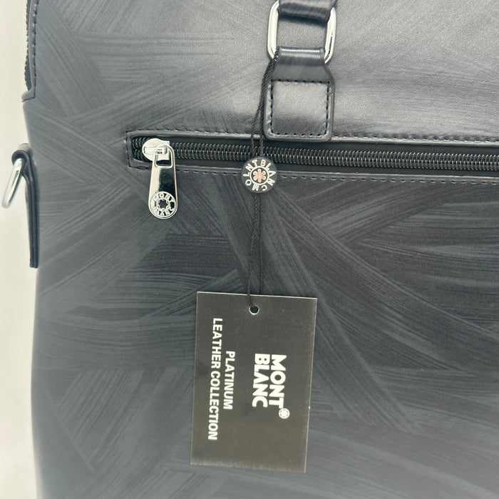 Montblanc Black Leather Laptop Bag