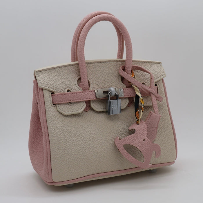 “H” Genuine Leather Two-Tone Women Bag