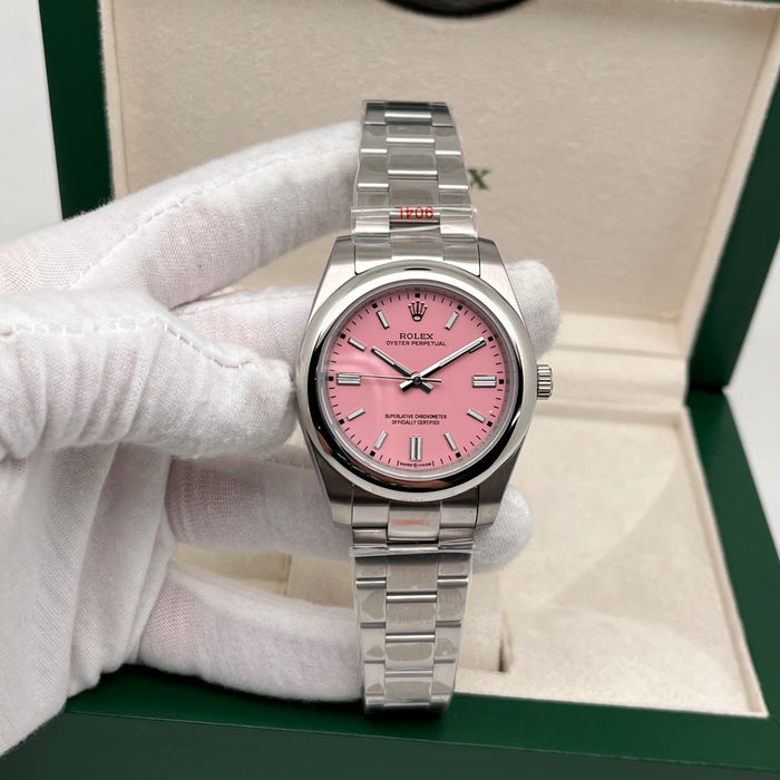 Rolex Oyster Perpetual Candy Pink Dial and Robust Oystersteel (5A+)