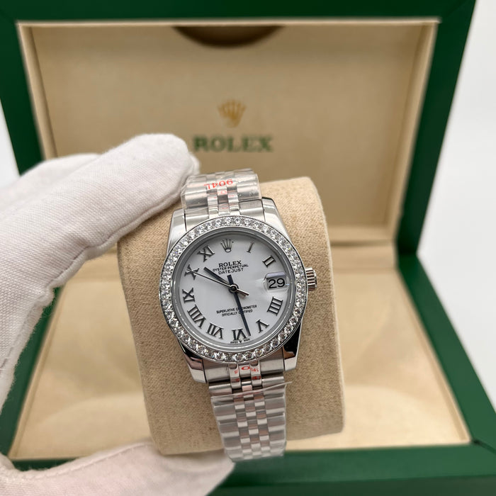 Rolex Datejust 31mm Roman White  Diamond Dial