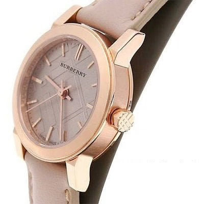 Burberry 'The City' Beige Leather Watch- BU9210- Authentic