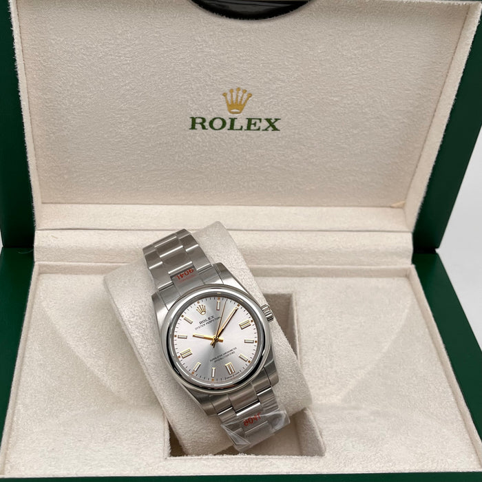 Rolex Oyster Perpetual Silver Dial  (5A+)